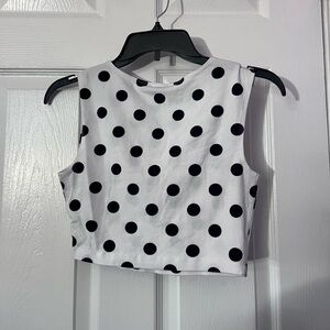 Forever 21 Polkadot cropped tank top
